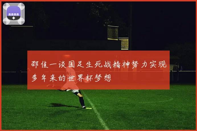 邵佳一谈国足生死战精神努力实现多年来的世界杯梦想
